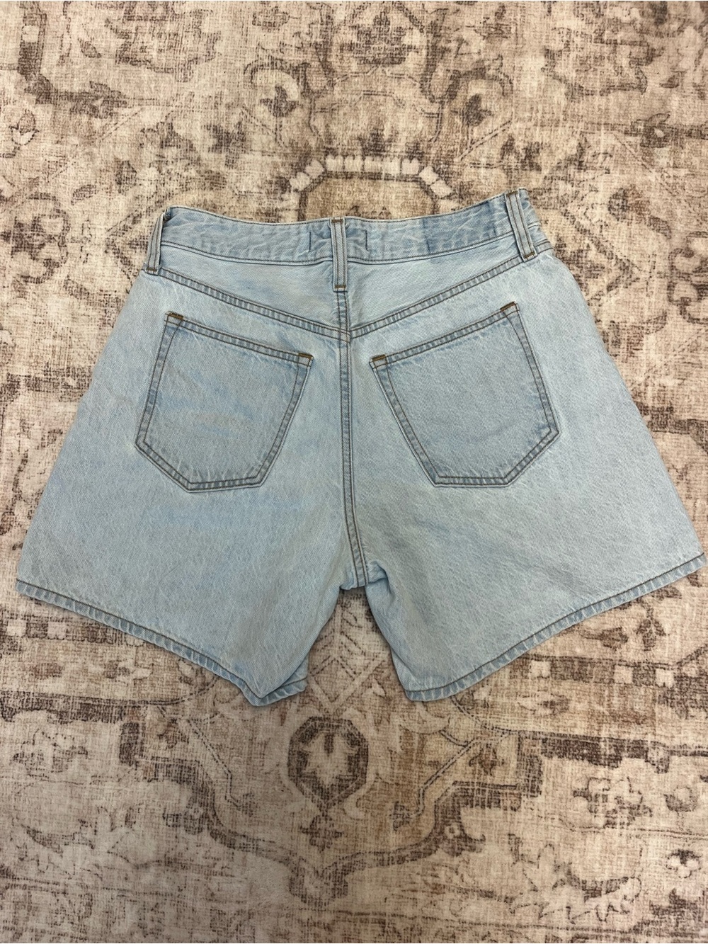 Abercrombie & Fitch Light Blue High-Rise The Loose Shorts Curve Love - Picture 2 of 2